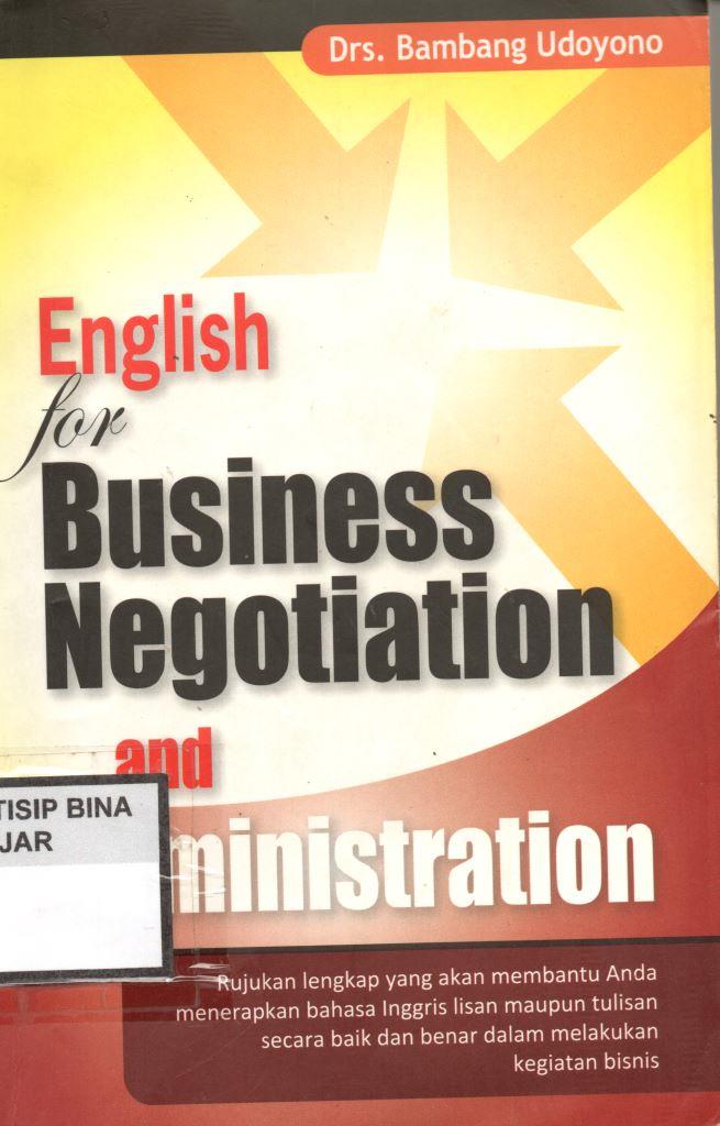 English for Business Negotiation and Administration