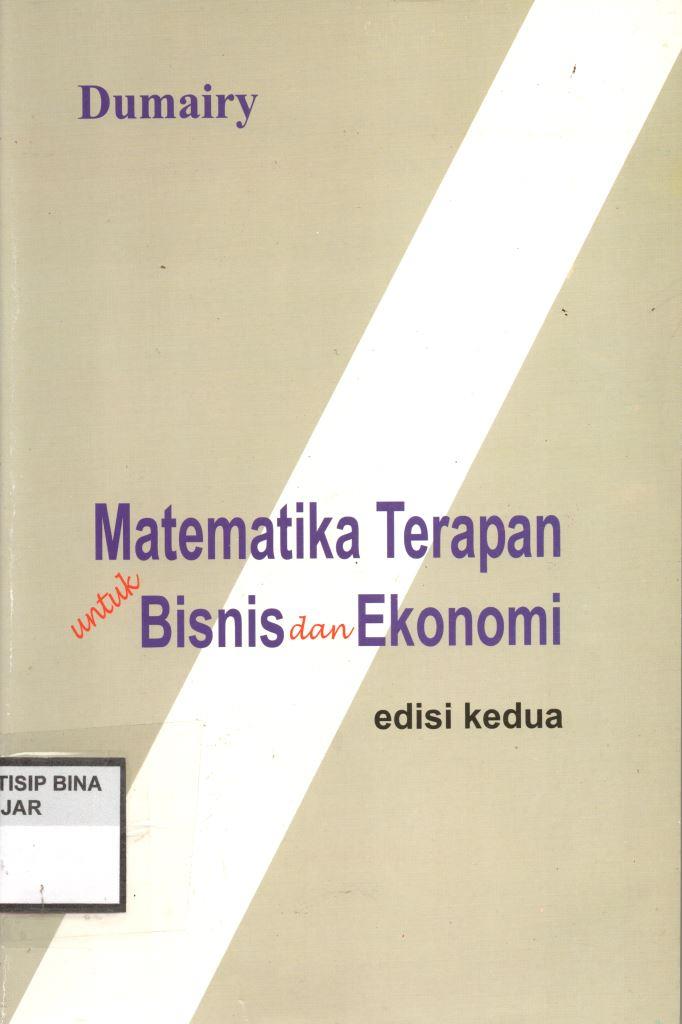 Matematika Terapan untuk Bisnis dan Ekonomi edisi kedua