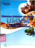 Efektivitas Kebijakan dan kinerja UMKM dalam Mendukung Perekonomian Nasional