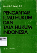 PENGANTAR ILMU HUKUM DAN TATA HUKUM INDONESIA